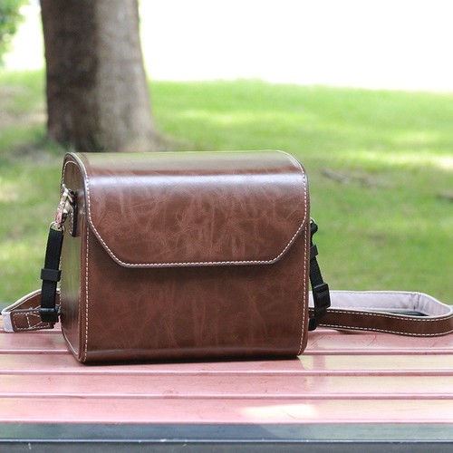 PU Leather Camera Bag Case For Fuji Canon M100 M10 Nikon Sony A7 A6400 Leica QP - Picture 7 of 8
