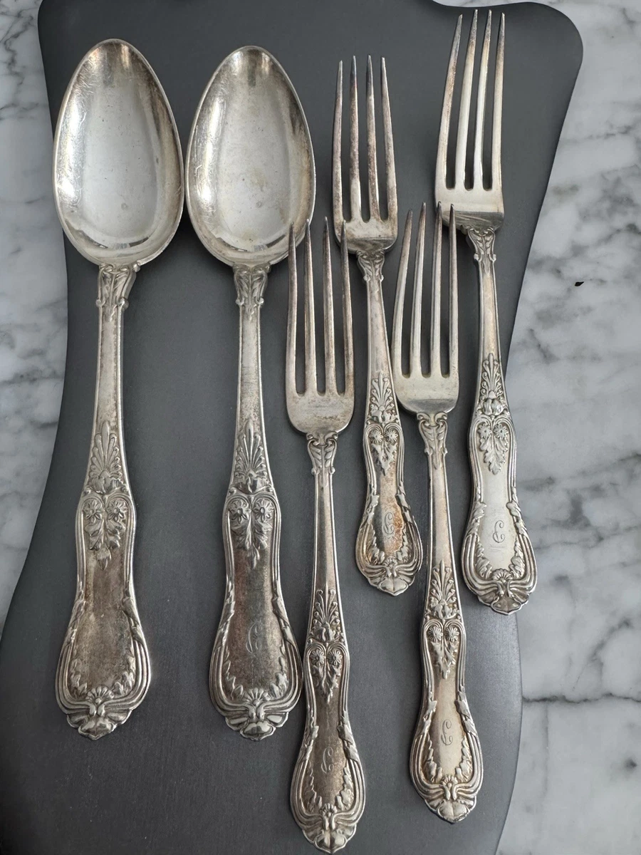 Tiffany & Co. Antique US Silver-Plated Flatware English King for