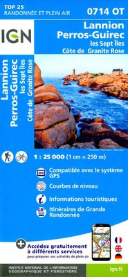 Lannion Perros-Guirec.les Sept iles 1:25 000 | (Land-)Karte | Französisch (2022)