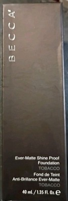New BECCA Ever-Matte Shine Proof Foundation ~ Tobacco ~ 1.35 oz Discontinued 