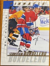 1997-98 Be A Player Autographs Sebastien Bordeleau #211 Montreal Canadiens