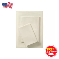 Basic Value Microfiber Bed Sheet Set, Fresh Ivory, Twin, 3 Piece