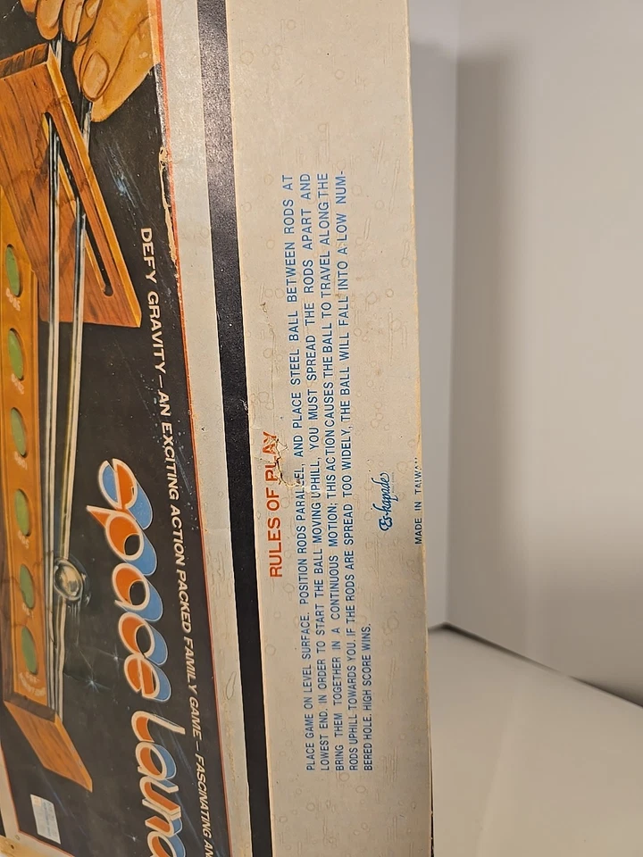 Vintage Space Launch Wood Tabletop Game Defy Gravity w/Steel Ball In Box Rare! - Image 4 of 4