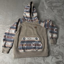 Hooey Western Hoodie Rope Like a Girl Aztec Colorful Sweatshirt Small Youth/Jr.