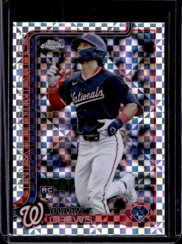 2025 Topps Chrome Dylan Crews RC X-Fractor Rookie #146 Nationals