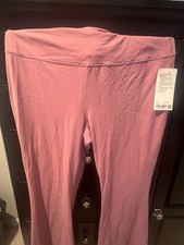 NUOVO pantalone svasato Lululemon Groove SHR Nulu *taglia 20 - rosa polvere - donna Plus