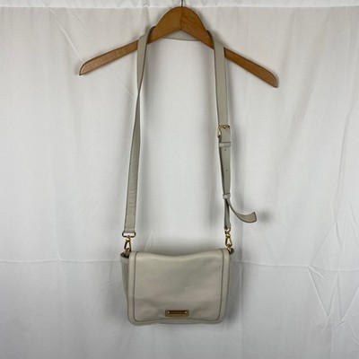 Marc by Marc Jacobs Crossbody Bag Purse Light Gray Pebbled Leather