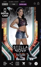 DIGITAL TOPPS WWE SLAM AJ LEE SUPER RARE TOPPS COSMIC CHROME 25 STELLA NOVA