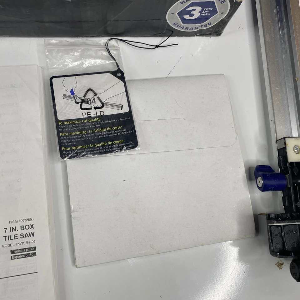 Sierra para azulejos de mesa deslizante de mesa húmeda Kobalt de 7 pulgadas #0632868 modelo KWS B7-06 Foto 4 de 4