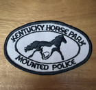 Kentucky Horse Park Mounted Police Patch Oval Black & White - Single Patch — photo 1
