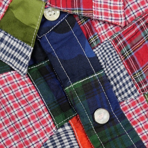 A BATHING APE Patchwork Multi Polo Shirt, Long Sl… - image 7