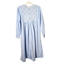 Alexandra Scott M Vtg Blue 100% Cotton Cottag...