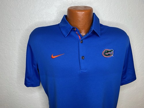 Men's Nike Dri Fit S/S Polo Golf Shirt Medium M - Florida Gators - Blue - Poly - Picture 3 of 6