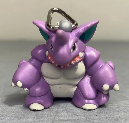 Vintage 1999 Nidoking Pokemon Keychain Figure Toy Burger King Fair Condition