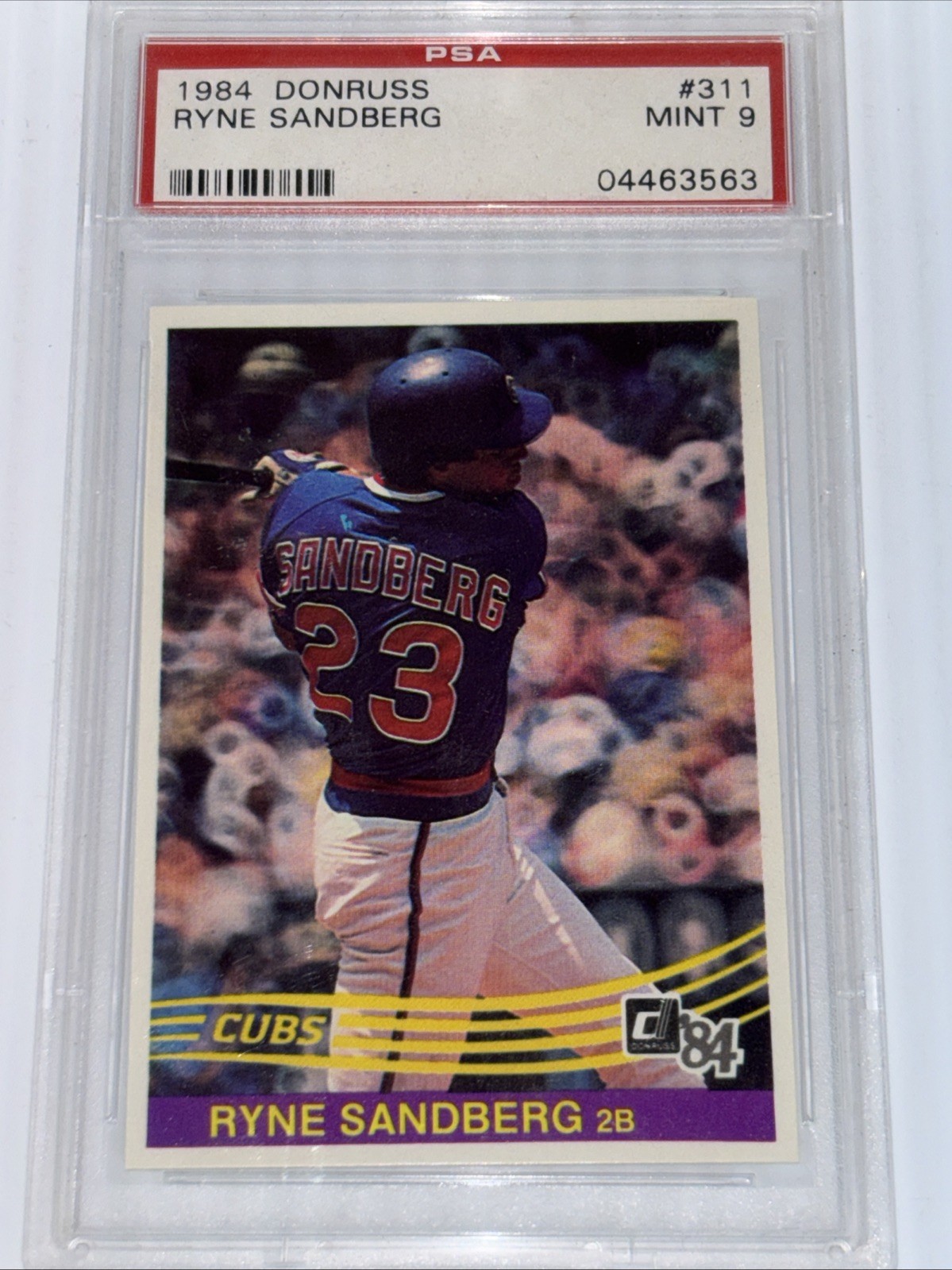1984 Donruss Ryne Sandberg #311 PSA 9 HOF Chicago Cubs