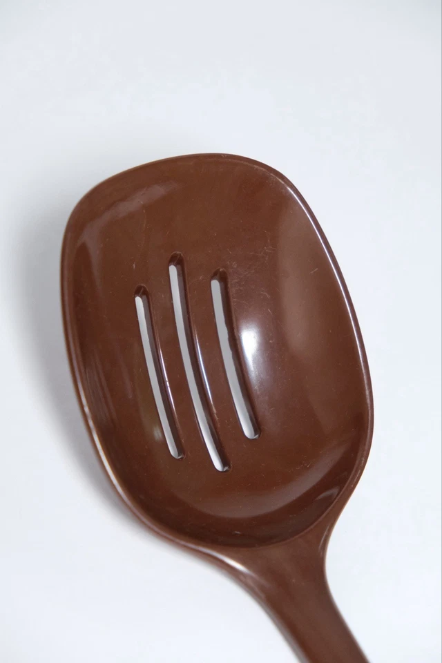 De Colección Rosti 12" Cuchara Ranurada Marrón Melamina 2532 Dinamarca Utensilio de Cocina de Plástico Foto 4 de 4