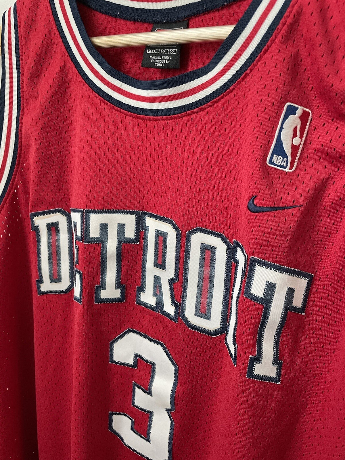 Nike NBA Jersey Ben Wallace Detroit Pistons Jersey size XL +2 Throwback