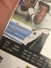 2022 Panini Honors /10 JALEN HURTS Gold  Prizm Refractor Holo Eagles 