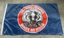 USAF 176th Fighter Squadron 3x5 ft "Badger Air Militia" Single-Sided Flag Banner