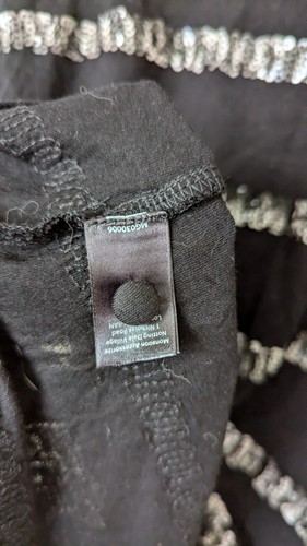 Damen glitzerndes Monsoon Kleid 10 glitzernd schwarz Pailletten Netz gefüttert Größe 10 Etuikleid - Bild 14 von 16