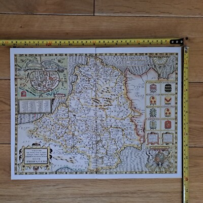 Tudor map of Devonshire by John Speed 