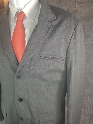 GAP Vintage Jacket Coat Mens XL #31576-00 Y2k New Old Stock 2005 Gray Button Up