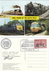 Mail Trains of South West SIGNED FLOWN Xmas GB Postcard Swindon 1979 (142623)