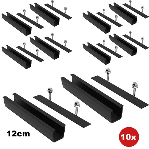 Solar Panel Mounting Rail Bracket Holder 4 Pieces Middle/End Clamp Fixing Kit UK - Picture 23 of 33