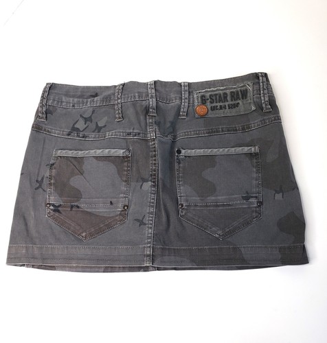 G-STAR RAW ORIGINALS BLACK CAMO MINI SKIRT SIZE 25 - Picture 2 of 2