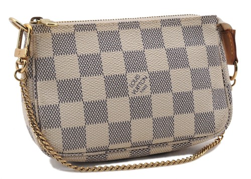 Auth Louis Vuitton Damier Azur Mini Pochette Accessoires Pouch N58010 LV  0021B | eBay