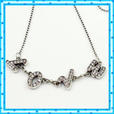 Brighton Affections Love Silver Crystal Necklace NWT $58