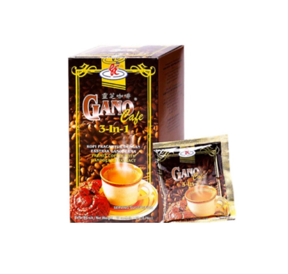 Gano Excel Cafe 3-in-1 Ganoderma Coffee – 12 Boxes X 20 Sachets – Express Ship
