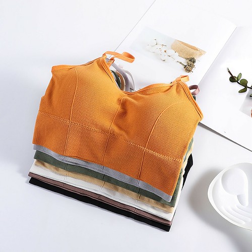 Sujetador deportivo para mujer Bralette Ropa interior Top corto Camisola Cami Chaleco Tanque Bralet - Imagen 11 de 48