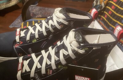 Toms Marvel Travel Lite High Tops Sneakers - Navy Blue  display picture 3