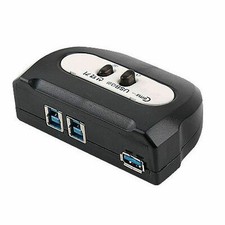 USB 3.0 2 Port Manual Sharing Switch BOX 2:1 1A 2B SELECTOR Printer Scanner