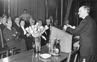 Federal Press Spokesman Felix von Eckardt will speak at an eve- 1958 Old Photo