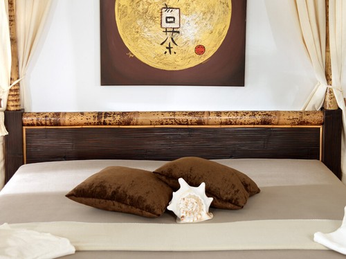 Himmelbett 200x220 Misool Bettrahmen Bambusbett Holzbett Designerbett Doppelbett - Bild 8 von 9