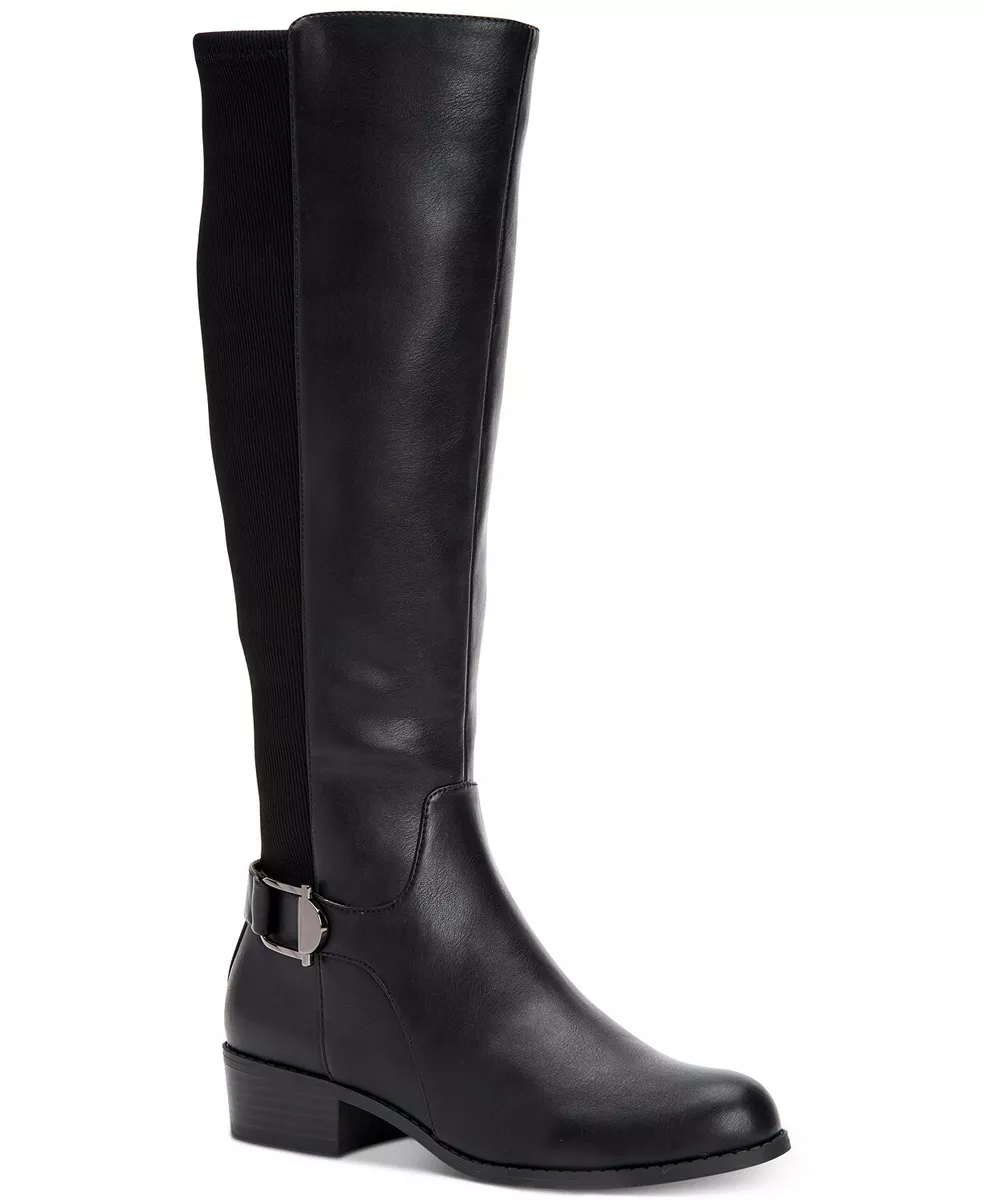 Cowgirl Boots Alfani Women s Step N Flex Kallumm Black Knit US size 5.5 M