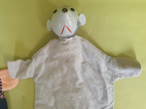 Konvolut DDR Handpuppen mit Holzköpfen u.a. Sandmann Teufel Hase - Bild 10 von 14