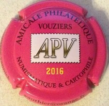 Capsule de champagne VAUTHIER Yannick ami. philat. de vouzier (2a. fuchsia 2016)