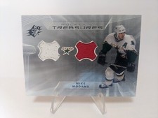 2001-02 UPPER DECK SPX MIKE MODANO HOCKEY TREASURES GAME-USED DUAL JERSEY #HT-MO