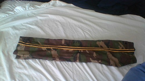 Ralph Lauren Polo Kid Pants Size 8 Camo w/Yellow Side Stripes Good Cond Woodland - Picture 14 of 19