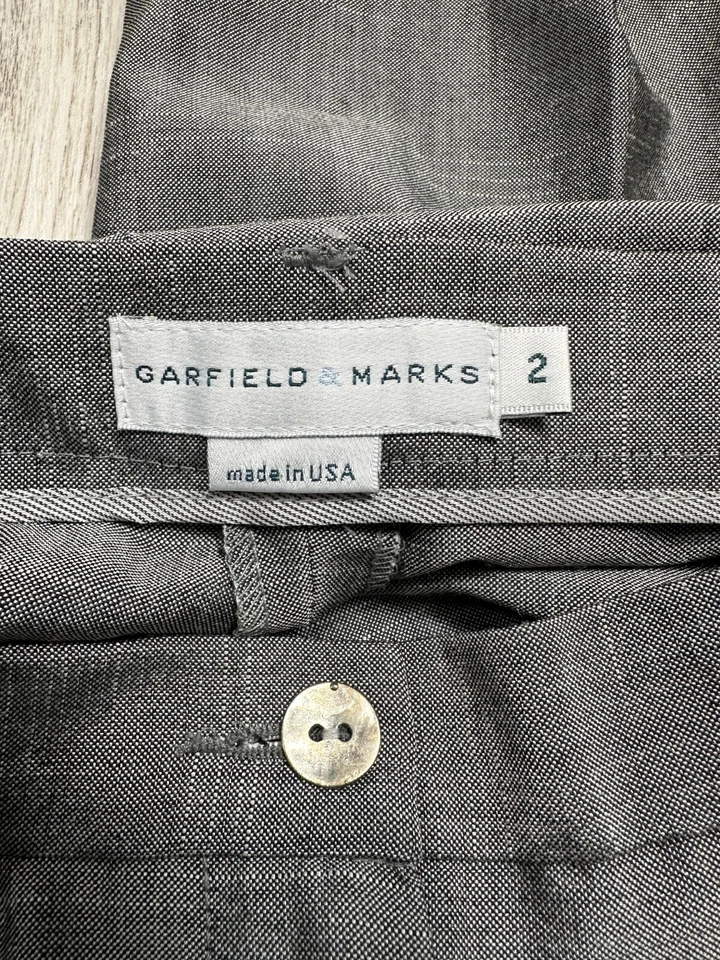 Women's Garfield & Marks Gray Dress Pants High Rise Polyester Wool Formal Sz 2 - Image 4 of 4