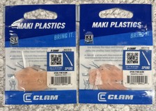 2 Packs Clam Maki Ice Fishing Plastics Spiiki Pink Shine