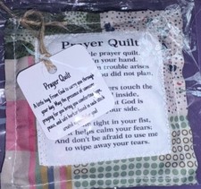 Prayer Quilt Wood Cross Inside Pocket Prayer Quilt Handmade Gift Sentimental NEW