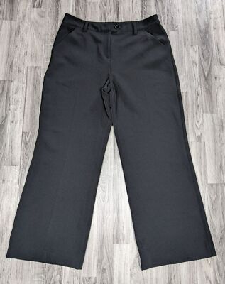 Maurices Juniors Size 15 / 16 R Pockets Wide Leg Black Pants