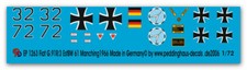 Peddinghaus-Decals 1/72 1263 Fiat G.91 R /3 EstBW 61 Manching 1966