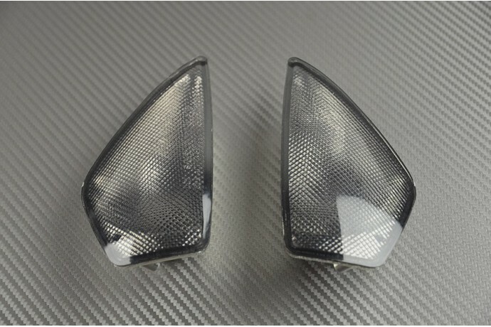 Clignotants avant LED anti-vibration noirs pour éliminer les pannes sur Ducati 749