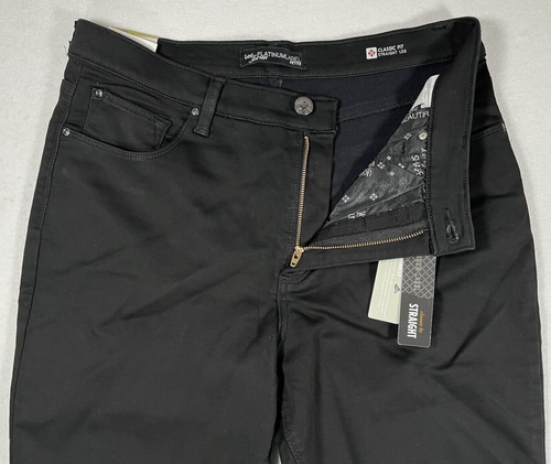 Lee Platinum Label Classic Fit Straight Leg Black Pants Women’s Petite Size 14 - Picture 4 of 20