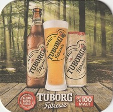 BEER MAT - TUBORG LAGER (COPENHAGEN,DENMARK) - (EXPORT TO TURKEY) - (Cat No 037)